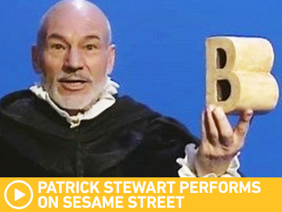 Patrick Stewart on Sesame Street